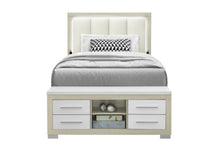 Load image into Gallery viewer, EMMA NATURAL/WHITE FULL BED WITH LED AND USB