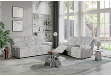 Load image into Gallery viewer, U6028 GREY RECLINING SOFA/CONSOLE RECLINING LOVESEAT