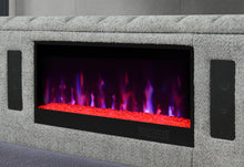 Load image into Gallery viewer, ISABELLA GREY QUEEN BED W/LED, TV LIFT, SPEAKER AND FIREPLACE