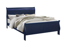 Load image into Gallery viewer, CHARLIE BLUE KING BED WITH LED, DRESSER, MIRROR, NIGHTSTAND