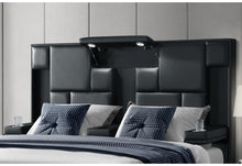 Load image into Gallery viewer, OSCAR BLACK QUEEN BED NO WOOD TRIM