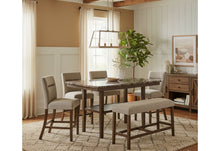 Load image into Gallery viewer, D4355 BROWN BAR TABLE WITH 6 BAR STOOLS