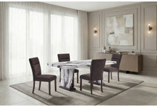 Load image into Gallery viewer, D8212 DINING TABLE WITH 6 D8212 DINING CHAIRS BROWN