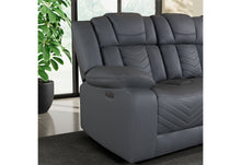 Load image into Gallery viewer, U7068 GREY 10 PWR REC SOFA/PWR CON REC LOVESEAT WITH LED
