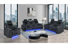 Load image into Gallery viewer, U8000 BLACK PWR REC SOFA/PWR CON REC LOVESEAT/PWR RECLINER W/PHR
