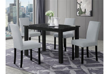Load image into Gallery viewer, D8032 BLACK DINING TABLE & D9026 DINING CHAIR SILVER