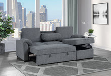 Load image into Gallery viewer, U0808 DARK GREY REVERSIBLE SOFA BED