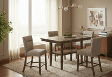 Load image into Gallery viewer, D4355 BROWN BAR TABLE WITH 4 BAR STOOLS