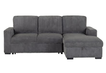 Load image into Gallery viewer, U2660 GREY L SOFA BED SECTIONAL WITHOUT PULLOUT