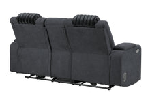 Load image into Gallery viewer, U8000 BLACK PWR CONSOLE REC LOVESEAT W/PHR, LED AND SPEAKER