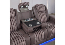 Load image into Gallery viewer, U8000 BROWN PWR REC SOFA/PWR CONSOLE REC LOVESEAT W/PHR