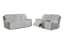 Load image into Gallery viewer, U6028 GREY RECLINING SOFA/CONSOLE RECLINING LOVESEAT