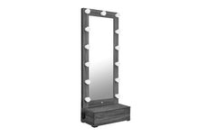 Load image into Gallery viewer, LEXI GREY TALL MIRROR WITH DRAWER AND SPEAKERS