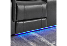 Load image into Gallery viewer, U8879 BLANCHE CHARCOAL WITH BLACK WELT POWER RECLINER WITH LED