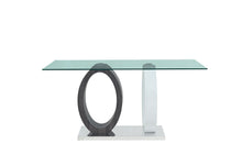 Load image into Gallery viewer, D1628 DINING TABLE AND 6 D03 BLACK DINING CHAIRS