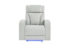 Load image into Gallery viewer, U8611 BLANCHE SILVER POWER RECLINER WITH POWER HEADREST AND LED