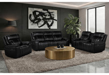 Load image into Gallery viewer, U8880 BLACK LEATHER PWR REC SOFA/PWR CONSOLE REC LOVESEAT/PWR RECLINER