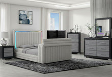 Load image into Gallery viewer, ELIAS/EMMA TV FB BLACK KING BED GROUP