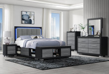 Load image into Gallery viewer, EMMA BLACK/GREY FULL BED GROUP