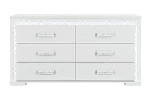 Load image into Gallery viewer, NAOMI SILVER MARBLE DRESSER WITH LED
