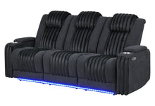 Load image into Gallery viewer, U8000 BLACK PWR REC SOFA W/PHR, DDT, READING LIGHT & LED LIGHT