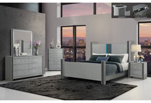 Load image into Gallery viewer, LOGAN SILVER KING BED GROUP W/ LED AND SPEAKERS