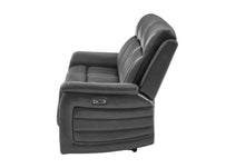 Load image into Gallery viewer, U8879 BLANCHE CHARCOAL PWR REC SOFA W/LED & GLOBAL SURROUND SYSTEM