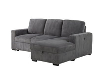 Load image into Gallery viewer, U2660 GREY L SOFA BED SECTIONAL WITH PULLOUT