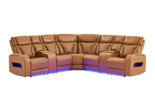 Load image into Gallery viewer, U8611 CAMEL SECTIONAL WITH POWER HEADREST, CONTINUOUS LED AND SPEAKER