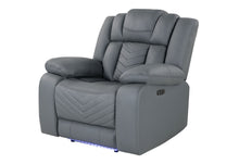 Load image into Gallery viewer, U7068 GREY 10 PWR REC SOFA/PWR CON REC LOVESEAT WITH LED