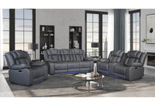 Load image into Gallery viewer, U7068 GREY 10 PWR REC SOFA/PWR CONSOLE REC LOVESEAT/PWR RECLINER W/LED