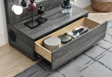 Load image into Gallery viewer, LEXI GREY TALL MIRROR WITH DRAWER AND SPEAKERS