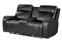 Load image into Gallery viewer, U8880 BLACK LEATHER POWER CONSOLE RECLINING LOVESEAT WITH COOLER
