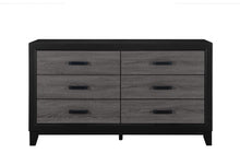 Load image into Gallery viewer, LISBON GREY/BLACK BOOKCASE TWIN BED, DRESSER, MIRROR AND NIGHTSTAND