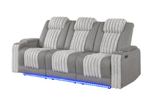 Load image into Gallery viewer, U8000 GREY PWR REC SOFA W/PHR, DDT, READING LIGHT & LED LIGHT