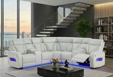 Load image into Gallery viewer, U8611 BLANCHE SILVER SECTIONAL WITH LED