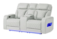 Load image into Gallery viewer, U8611 BLANCHE SILVER PWR CON REC LOVESEAT WITH PHR, LED & SPEAKER