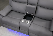 Load image into Gallery viewer, U6026 GREY PU 46A REC SOFA/CONSOLE REC LOVESEAT/GLIDER RECLINER