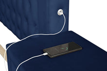 Load image into Gallery viewer, Galaxy Home Monica Queen Bed in Navy image