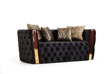 Load image into Gallery viewer, Galaxy Home Naomi Loveseat in Black image