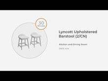 Load and play video in Gallery viewer, Lyncott - Upholstered Barstool (Set of 2)