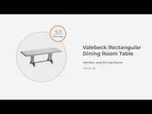 Load and play video in Gallery viewer, Valebeck - Rectangular Dining Room Table - White / Brown