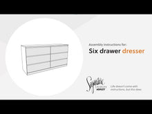 Load and play video in Gallery viewer, Onita - Six Drawer Dresser