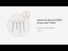 Load and play video in Gallery viewer, Hammis - Round DRM Drop Leaf Table - Dark Brown