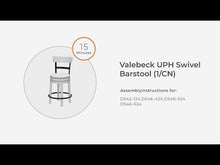 Load and play video in Gallery viewer, Valebeck - Full Back Swivel Stool