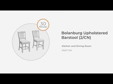 Load and play video in Gallery viewer, Bolanburg - Upholstered Barstool (Set of 2) - Beige
