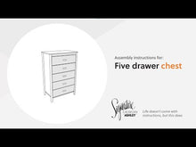 Load and play video in Gallery viewer, Cabinella - Five Drawer Chest - Tan
