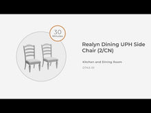 Load and play video in Gallery viewer, Realyn - Dining UPH Side Chair (Set of 2) - Ladderback - Chipped White