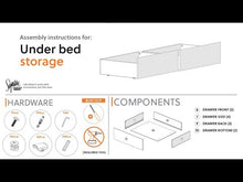 Load and play video in Gallery viewer, Onita - Queen/King Double Drawer Storage - White