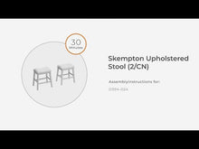 Load and play video in Gallery viewer, Skempton - Upholstered Stool (Set of 2) - White